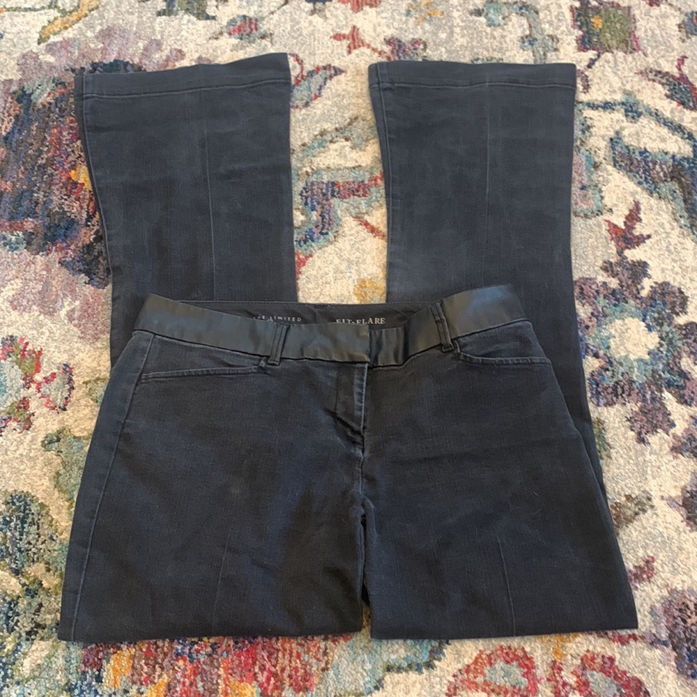 Limited black flare bootcut jeans denim size 10